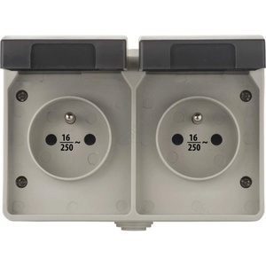 EMOS Екстериорен контакт french 250v/16a ip44 2z (ems383)