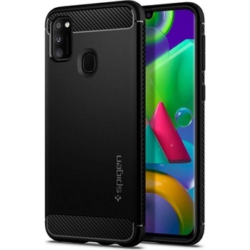 Samsung Силиконов калъф кейс Spigen Rugged Armor за Samsung M21, черен