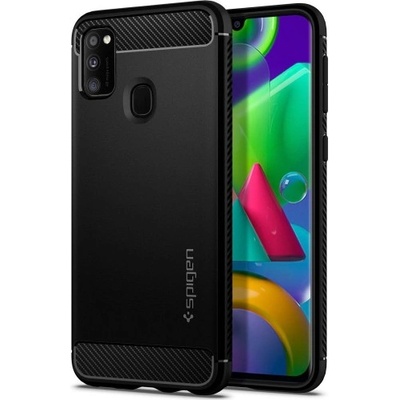 Samsung Силиконов калъф кейс Spigen Rugged Armor за Samsung M21, черен