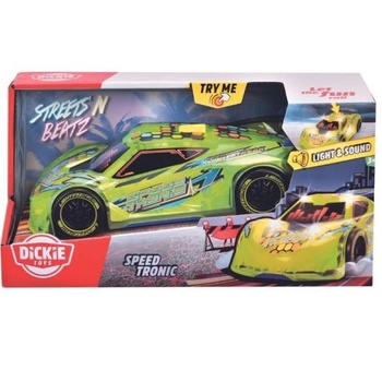 Dickie Toys Toys Speed Tronic 20 см зелена кола със светлини и звуци (D203763009) (D203763009)