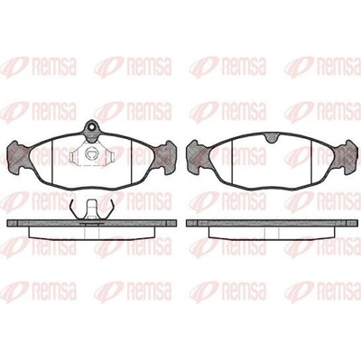 Sada brzdových platničiek kotúčovej brzdy REMSA 0393.00