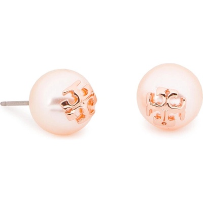 Tory Burch Обици Tory Burch Crystal Pearl Stud Earring 11165514 Rose/Rose Gold 657 (Crystal Pearl Stud Earring 11165514)