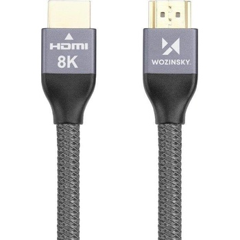 Wozinsky Кабел Wozinsky WHDMI-10, HDMI 2.1, 8K, 60Hz, 48Gbps, 4K, 120Hz, 2K, 144Hz, 1m, сребрист (WHDMI-10)