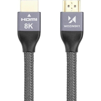 Wozinsky Кабел Wozinsky WHDMI-10, HDMI 2.1, 8K, 60Hz, 48Gbps, 4K, 120Hz, 2K, 144Hz, 1m, сребрист (WHDMI-10)
