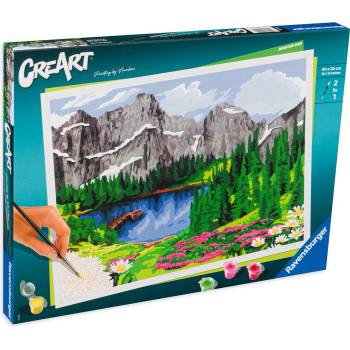 Ravensburger Комплект за рисуване по номера Ravensburger CreArt - Изглед към планината (20155)