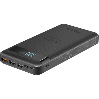 Image 1 of Promate Външна батерия ProMate PowerBank Wireless 20W / 3.0 QC, PD, LCD, 20000mAh - Черна