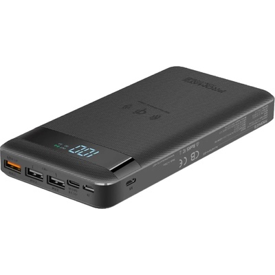 Promate Външна батерия ProMate PowerBank Wireless 20W / 3.0 QC, PD, LCD, 20000mAh - Черна