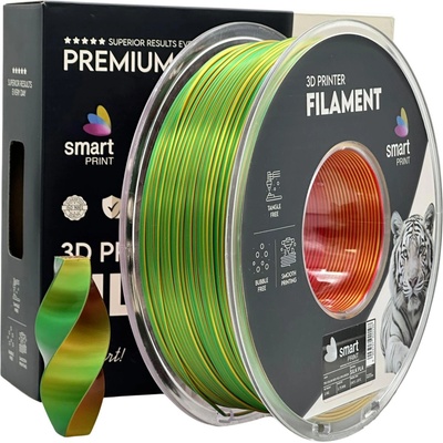Smart Print FG-S105-E1, 3D филамент, PLA Silk, Tri Color, Red, Yellow, Green, 1kg, 1, 75mm (FG-S105-E1)