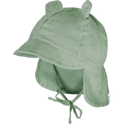 maximo Шапка с козирка maximo Baby's Bonnet with Ear and Neck Protection Cap - Forest Green - размер 45 cm (904-1843-0415)