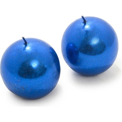 Textilomanie Sada 2 svíček koule CANDLE BALL BLUE 4,5 cm modrá – Zboží Dáma