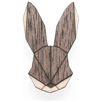 BeWooden Hare Brooch 1413