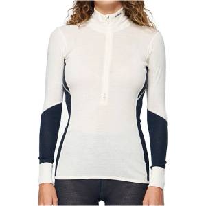 Devold Дамско мериносово термобельо Devold Women's Wool Mesh 190 Zip Neck Merino base layer - Ink / Offwhite - размер XL (115-2490-0215)