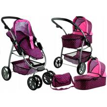 Majlo Toys Alice velký sportovní 3v1 růžový s puntíkama