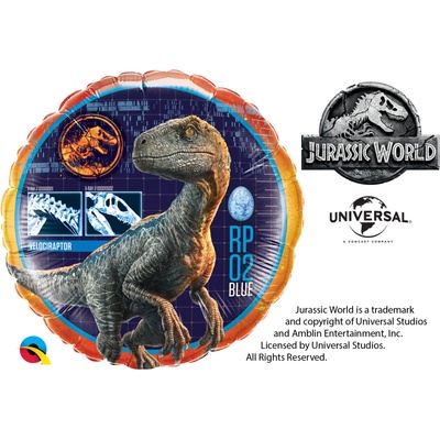 Qualatex Fóliový balónik Kruh Jurassic World 18 45 cm