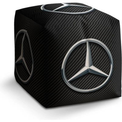 Sablio Taburet Cube Logo 4 Carbon: 40x40x40 cm