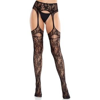 Чорапи с жартиери, мрежести и дантелени - Net Stockings Garter Belt S/M/L (LEGAV07887)