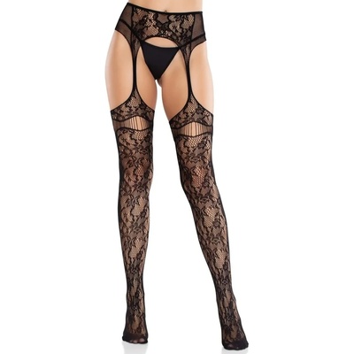 Чорапи с жартиери, мрежести и дантелени - Net Stockings Garter Belt S/M/L (LEGAV07887)