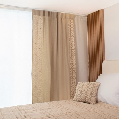 Takoy Bavlněný závěs 125x230 s výšivkou BOHO COLLECTION-HT-01063 | 125 x 230 cm