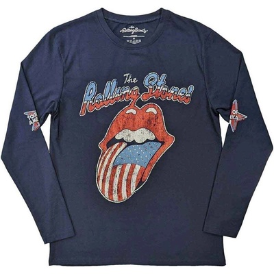 The Rolling Stones US Tour '78 (Back & Sleeve Print) Navy Blue XL Риза (<![CDATA[RSLST116MN04]]>)