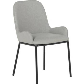 Carmen Трапезен стол Carmen WALDEN, до 120kg. , дамаска, прахово боядисана метална база, светлосив (bt-3532351)