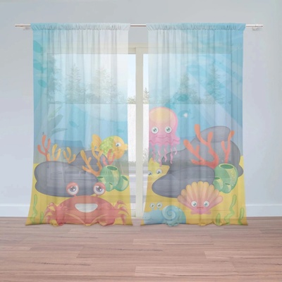 SABLIO Záclony Podmořský svět: 2ks 150x250cm