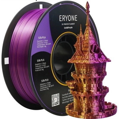 Eryone Silk PLA Dual color fialovo zlatý 1kg 1,75 mm