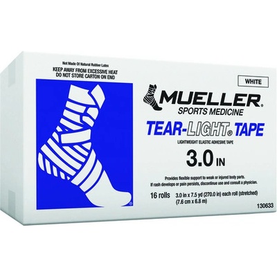 Mueller Tear-Light Tape bílá 7,6 cm x 6,8 m 16 ks