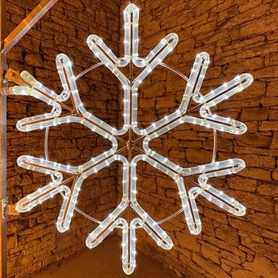 DECOLED LED svetelná vločka, sada na VO, priemer 100 cm, ľadovo biela