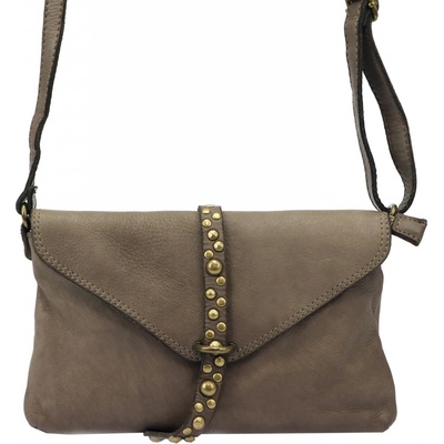 Dámská kožená crossbody kabelka VS 013 tmavě béžová