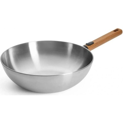 Woll Logic steel, IND, wok pánev 30 cm, dřevěná odnímatelná rukojeť 11030WLCS