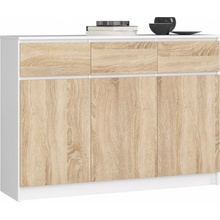Ak furniture Karolína 140 cm 3 skříňky a 3 šuplíky