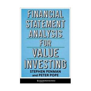 Financial Statement Analysis for Value Investing (ISBN: 9780231215688)