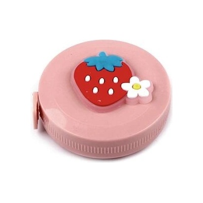 Svinovací metr s 3D obrázkem (150cm) varianta jahoda barva pudrová – Zboží Dáma