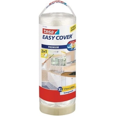 tesa Easy Cover, kombinace fólie a malířské pásky, náplň, průhledná, 17m x 2,6m, (57117-00000-03)