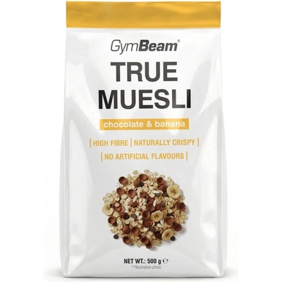 GymBeam Истинско мюсли 500 g шоколад с банан