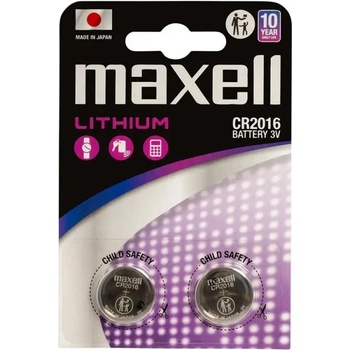 Maxell Литиева Батерия Maxell CR2016 90 mAh 3 V (2 броя) (MAXELL CR2016 2PCS BLIST)