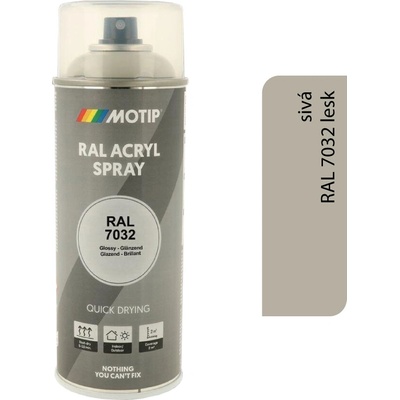 Motip Acryl 400 ml RAL 7032 lesk