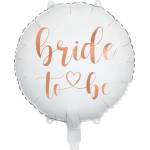 Party Deco Фолиев Балон ''Bride to be'', Бял , 45см (FB139)