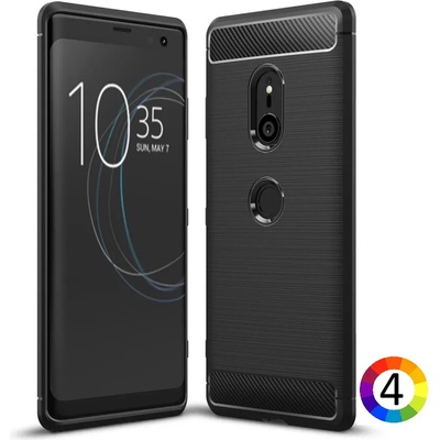 Sony Xperia XZ3 Удароустойчив Carbon Fiber Калъф и Протектор