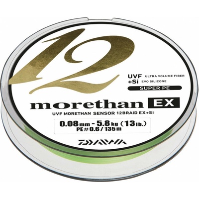 Daiwa Splietaná Šnúra Morethan 12 Braid EX+SI - 0,18 mm 16,2 kg 300 m