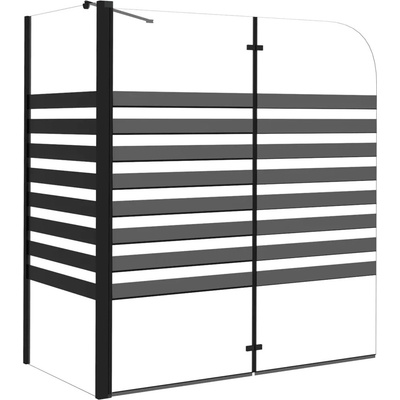 zahrada-XL Vanová zástěna s pruhy 120 x 68 x 130 cm tvrzené sklo
