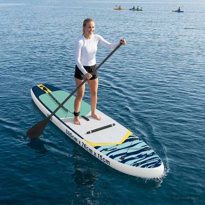 vidaXL SUP дъска с място 2 в 1 APEX 305 x 76 x 15 cm Синьо за (42039129)