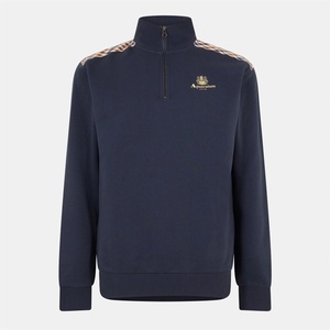 Aquascutum Men's Quarter-Zip Fleece - Navy