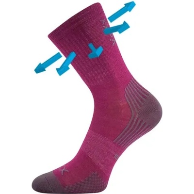 Voxx Ponožky dětské slabé z merino OPTIMALIK s ionty stříbra FUXIA 3 páry 126565