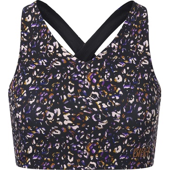 Biba Women's Move MS Racerback Medium Impact Sports Bra - Black Leopard