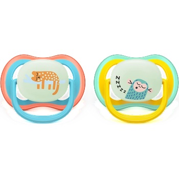 Philips Avent Pacifier Ultra Air NightTime SCF376/32, 18+ м. , 2 броя (SCF376/32)