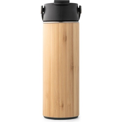 Laver Termoska z bambusu nerezové oceli Černá 440 ml