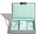 Stackers šperkovnice Grey Mint Mini Lid tyrkysová