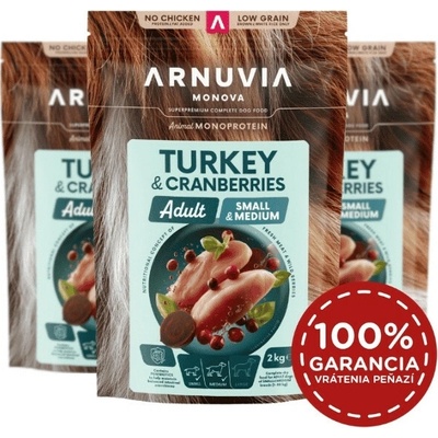 Arnuvia Monova Dog Adult Small & Medium Turkey & Cranberries 6 kg
