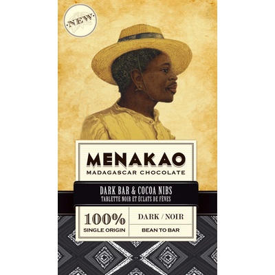 Menakao Madagaskar 100% s kousky kakaových bobů 75 g